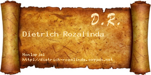 Dietrich Rozalinda névjegykártya